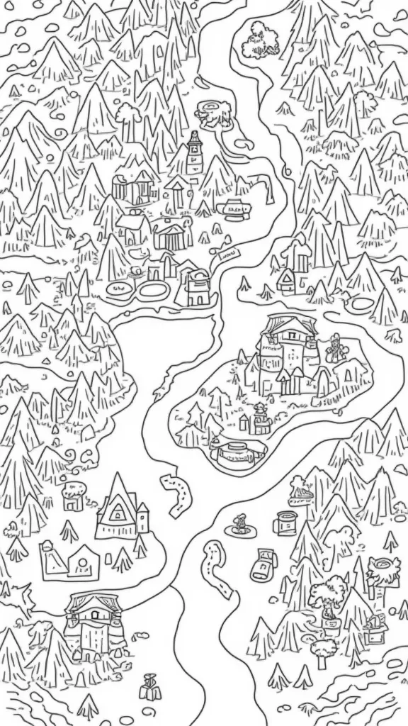 coloring page map